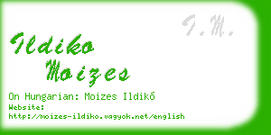 ildiko moizes business card